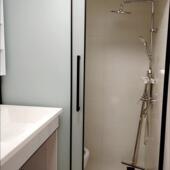 沐浴房弧扇形干淋浴房生玻璃断卫间湿分离家用简易XRS浴隔室移门