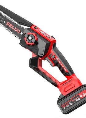 手无刷电链NYQ锯电充式锂电单家用小型手户持电动锯外电锯伐木