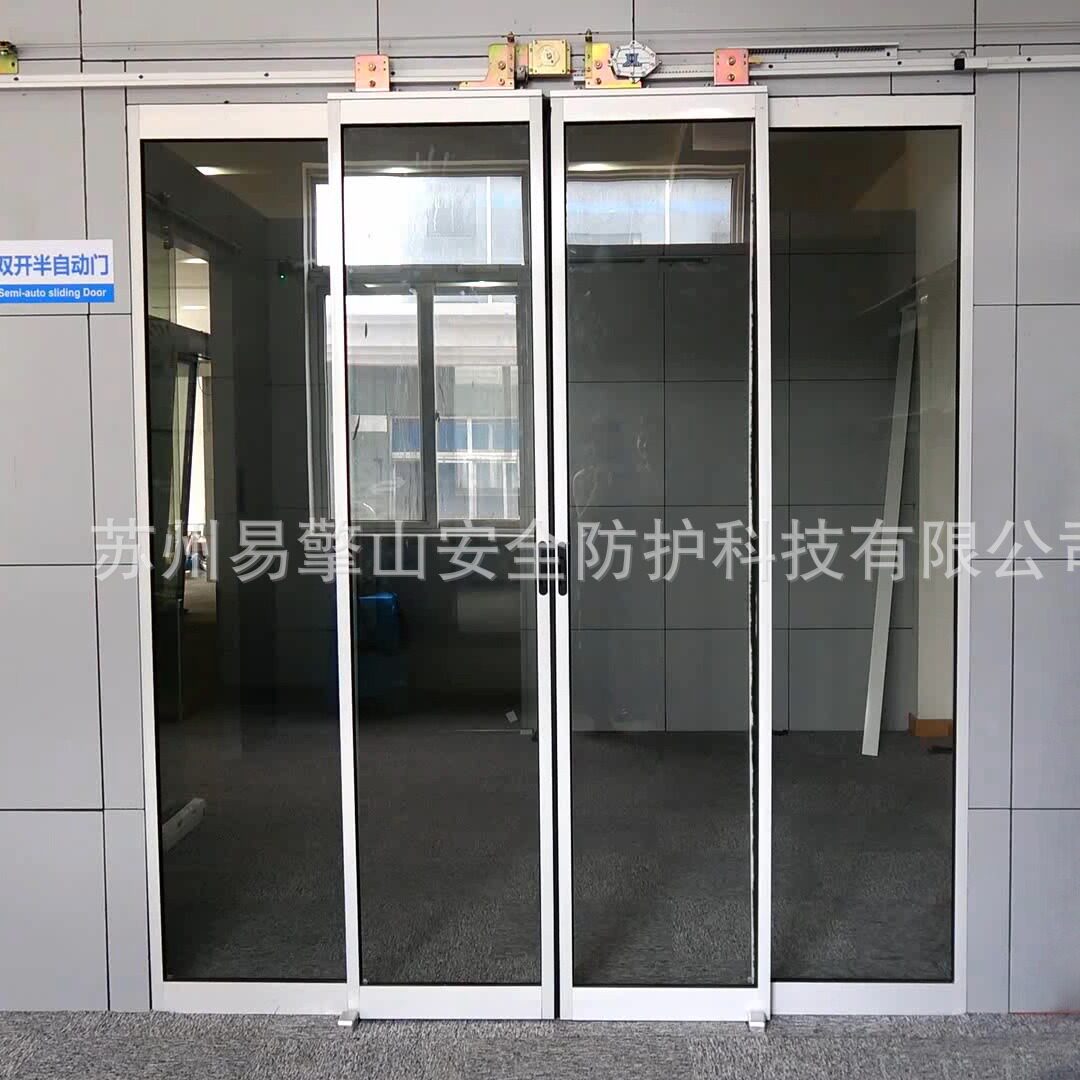 厨房书房卫生间玻璃木门阻尼缓冲关门侧滑复位移门半自动回关推拉