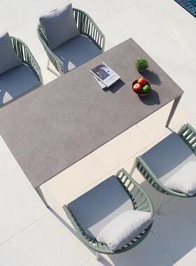 户外桌121211椅庭院露天阳台藤椅椅现代休简约闲藤编椅花室外园餐