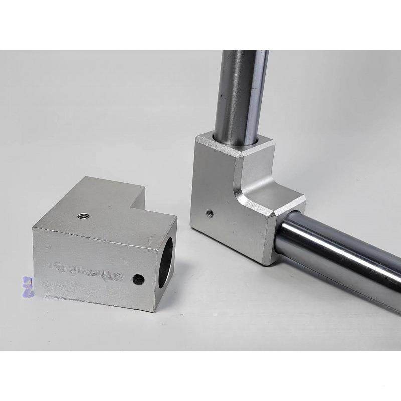 铝合金直角固三孔三角用支轴架丝19三通光夹连接件螺紧定垒德株