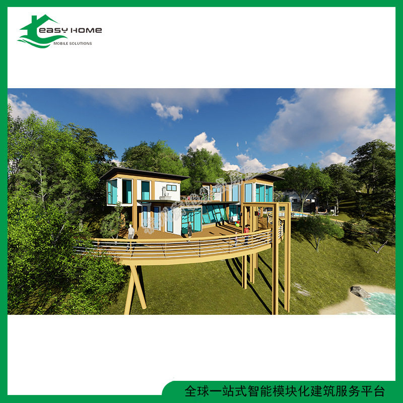 杭州设计改装 集装箱房屋移动茶吧 售楼部 办公室景区 商业街