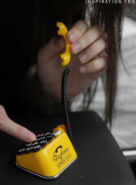 老电话临时号码牌车挪车车电载移NNE车内复古个性汽车创意停牌车