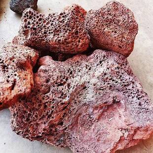 红黑色大块精饰选天然火山石20-104厘米色假山造景AXE奇形怪状装