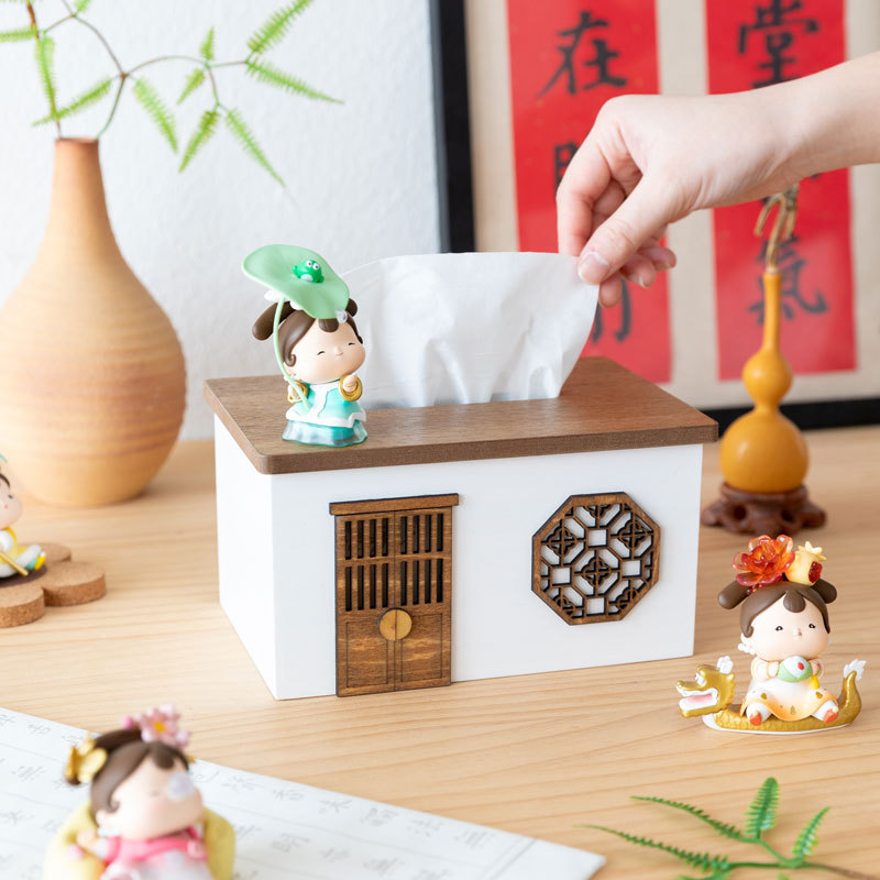 阿楹新中式古风轻奢客厅纸巾盒