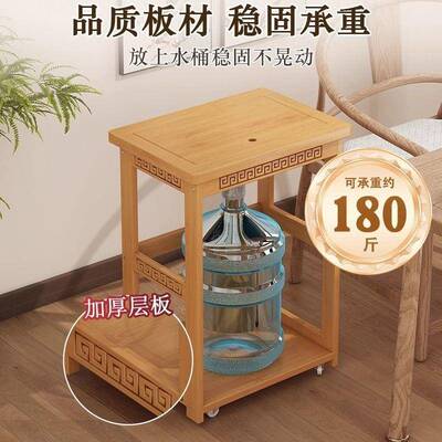 移动茶柜茶桌边柜家用水沙茶发边几烧水壶一侧体台桶装水桶WEH置