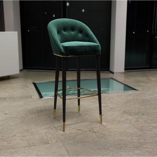 现代简约实木台椅北欧奢岛台椅吧轻79579别墅家用脚椅高样板间展