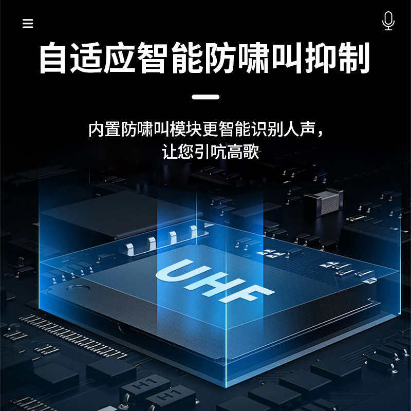 Depusheng DF206专业无线麦克风主持会议演出鹅颈话筒领夹防啸叫