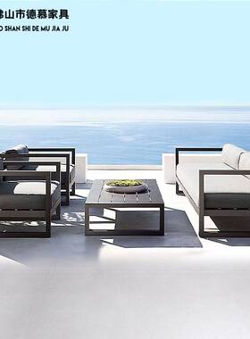 户外不锈钢沙发园林景观卡座露天庭院别墅花园酒店门口休闲沙发