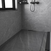 卫生间岩板淋浴板浴室防滑石垫脚石瓷砖脚踏板下沉式 淋浴房地板石