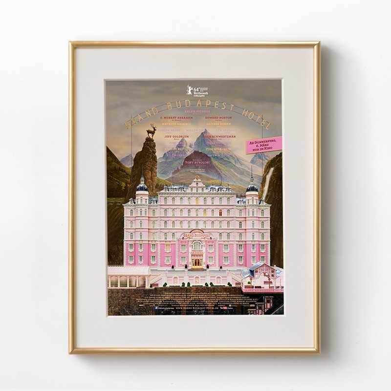 布达佩斯大饭店挂画客厅美式轻奢建筑装饰画餐厅饭店欧式小众壁画图片