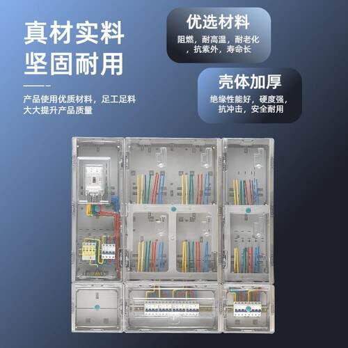 三相多表位电表箱透明塑料电表箱电表配电箱国网电表箱