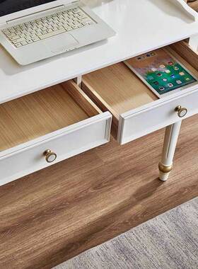 实木书桌写字台电脑桌飘窗写字桌白色桌子欧式简约现代卧室学习桌