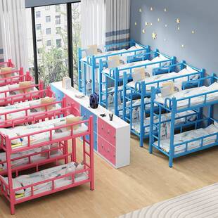 小学生托管班上下床幼儿园小餐桌辅导午睡双层儿童午托高低上下铺