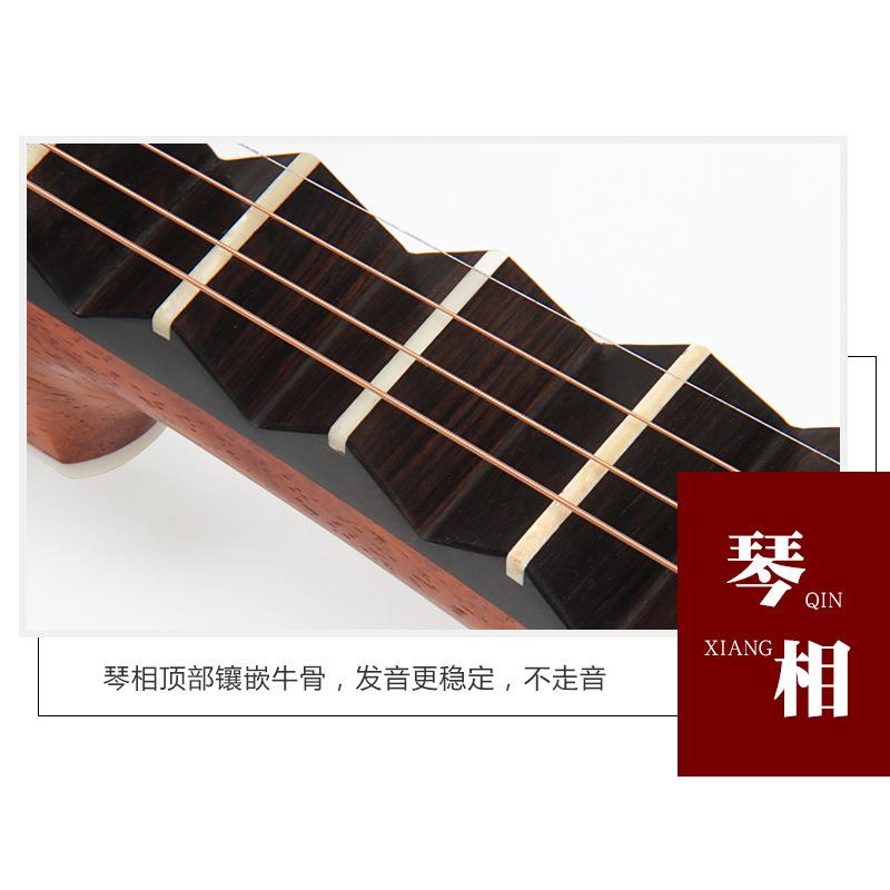琵琶乐器黑檀轴相花梨木抛光琵琶儿童成人琵琶专业演奏级琵琶