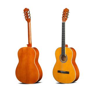 39古典吉他初学者成人圆角尼龙jita厂家guita可加拾音器复古风