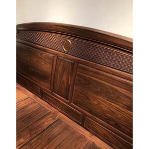 东非酸枝团1.8大床1LXT中.5米素圆面新式双人床卧室床