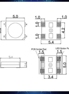 5050置内I幻C彩灯珠S2812B七彩幻W彩5VEKZ12V幻彩铜支架