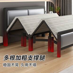 折叠单人床一米二便携简易家用出租房1米5双人床免安装加厚钢架床