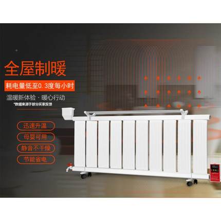 暖电560直齿气片家用注水加水电暖气片水暖散电热片家用取暖器节