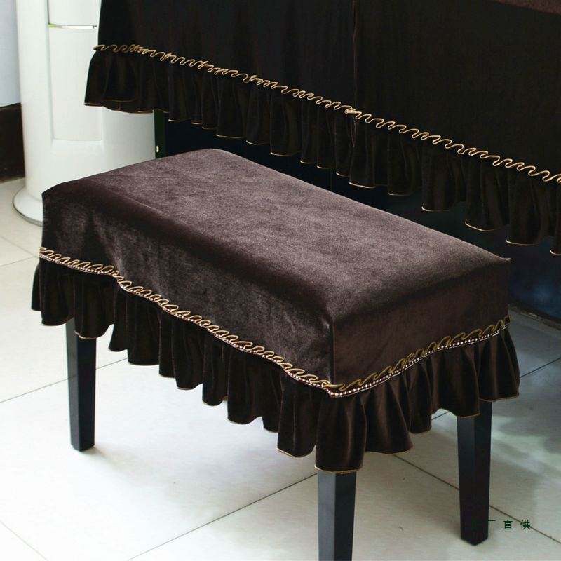 单双人升降椅子垫简约现代高端加厚丝绒钢琴凳全罩欧式琴凳防尘套