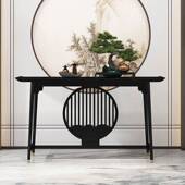 新中式 纯实木玄关桌条案现代简约靠墙供桌玄关柜白蜡木禅意玄关台