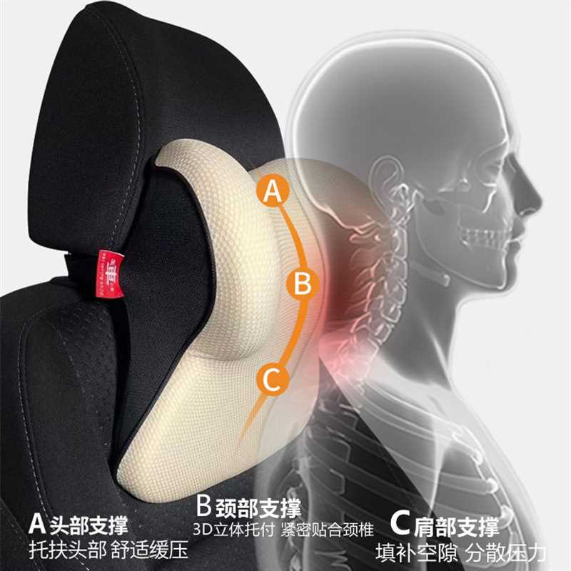 车载头枕车用护颈枕四季通用枕头按摩座椅靠枕车内记忆棉护腰腰靠