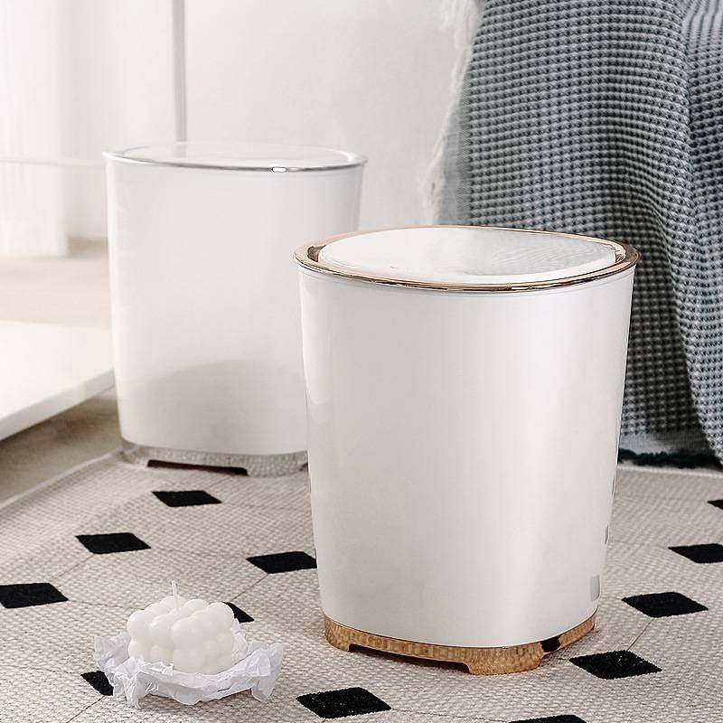夹缝垃圾桶家用壁挂式窄卫生间厕所客厅宿舍按压带盖纸篓收纳窄缝