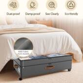 升 床下储物架 带轮子 大号 床下储物容器 英寸2个装 XXL