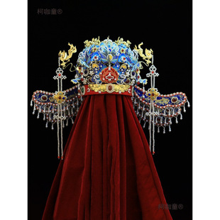 明制汉服婚服凤冠头饰新娘发饰手工九龙九凤发冠皇后结婚发垒德株