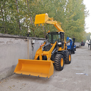 载机两头忙Backhoe factory挖掘装 loader trade 载 foreign 挖掘装