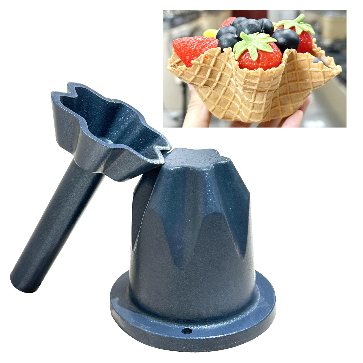 卷筒机器搭配工具花篮特氟龙涂层网红款绵绵冰碗底冰山冰淇淋底托