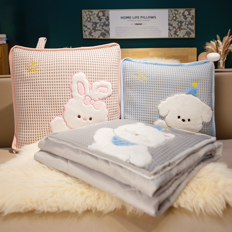 速发夏折抱枕被用两子办公室季叠午睡枕头二合一沙发汽车靠枕车载