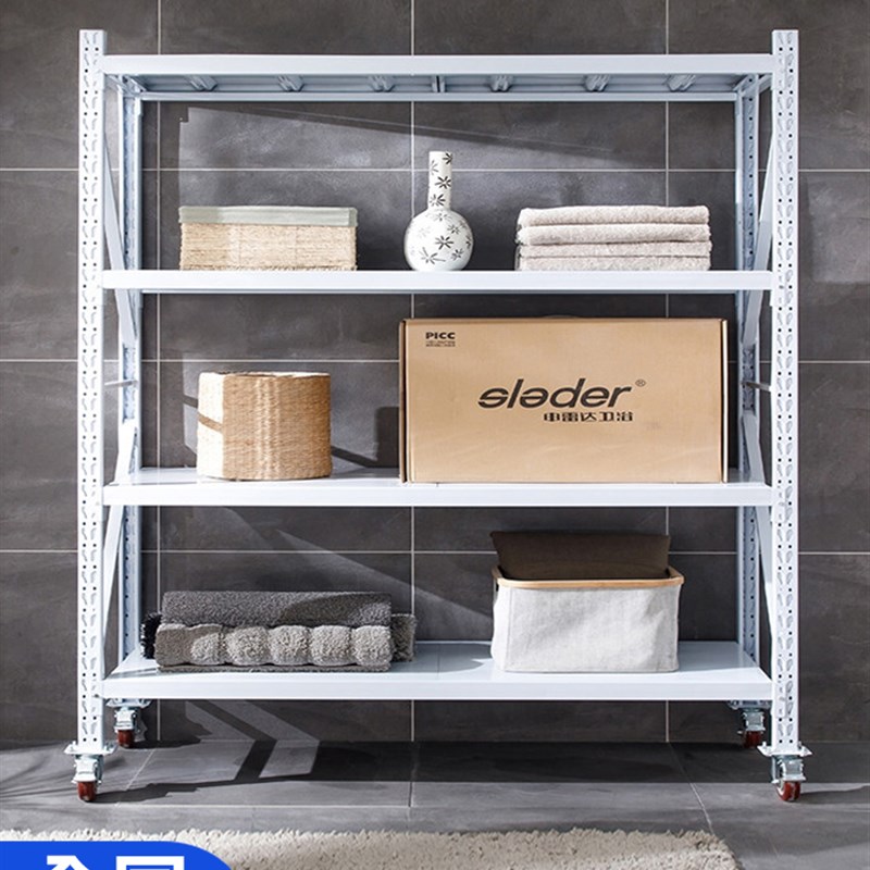 速发带轮子仓储货架多层仓示架推车向轮可移动铁架子车间置库展物