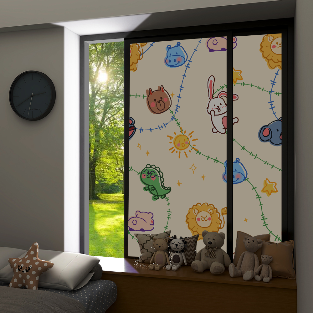 速发窗户贴纸全遮光光窥视防走光不透遮玻璃贴膜防晒隔热防遮光神