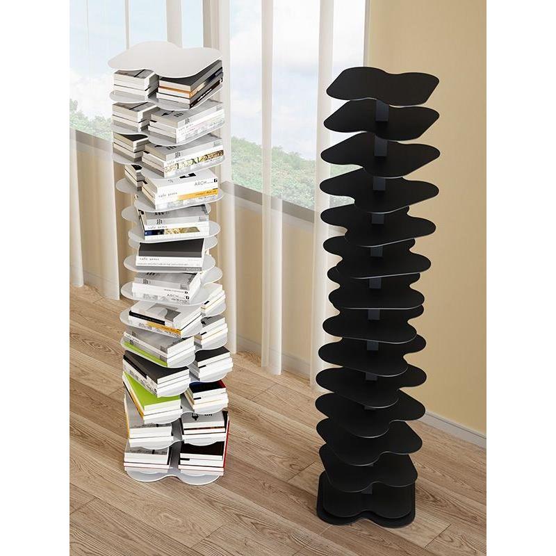 立式角落艺术网红螺旋书架落地香薰收纳架置物架铁艺旋转隐形转角