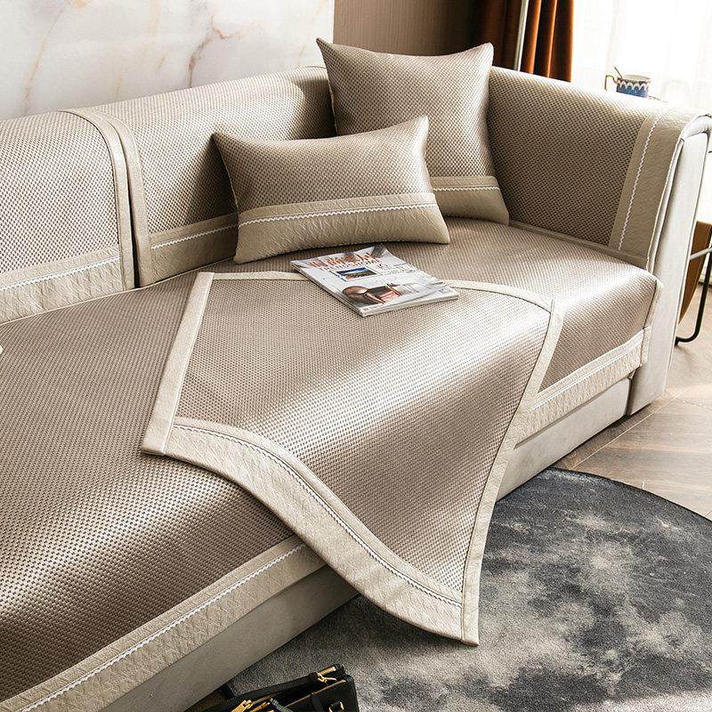 轻奢沙发垫凉席垫夏季夏天款冰丝藤席防滑坐垫简约夏沙发套罩定做,居家布艺,沙发垫,淘宝优惠券,粉丝福利购,淘宝优惠卷