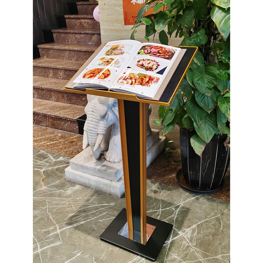伯顿餐厅门菜单展示架食谱展示架销售部门信息展示架酒店信息展示