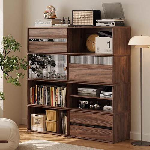 Play Wood北美黑胡桃自由组合柜多功能家用实木书柜储物柜落地电