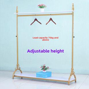 黄金服装店落地式展示架可调横杠男装女装童装展示架悬挂式衣架
