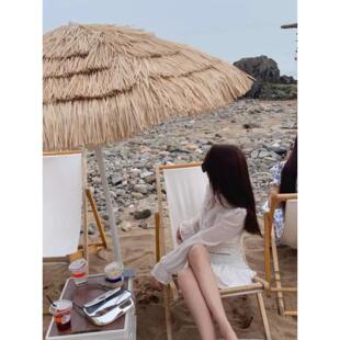 靠墙倾斜遮阳伞家用沙滩太阳伞花园庭院伞户外咖啡厅小折叠伞包邮