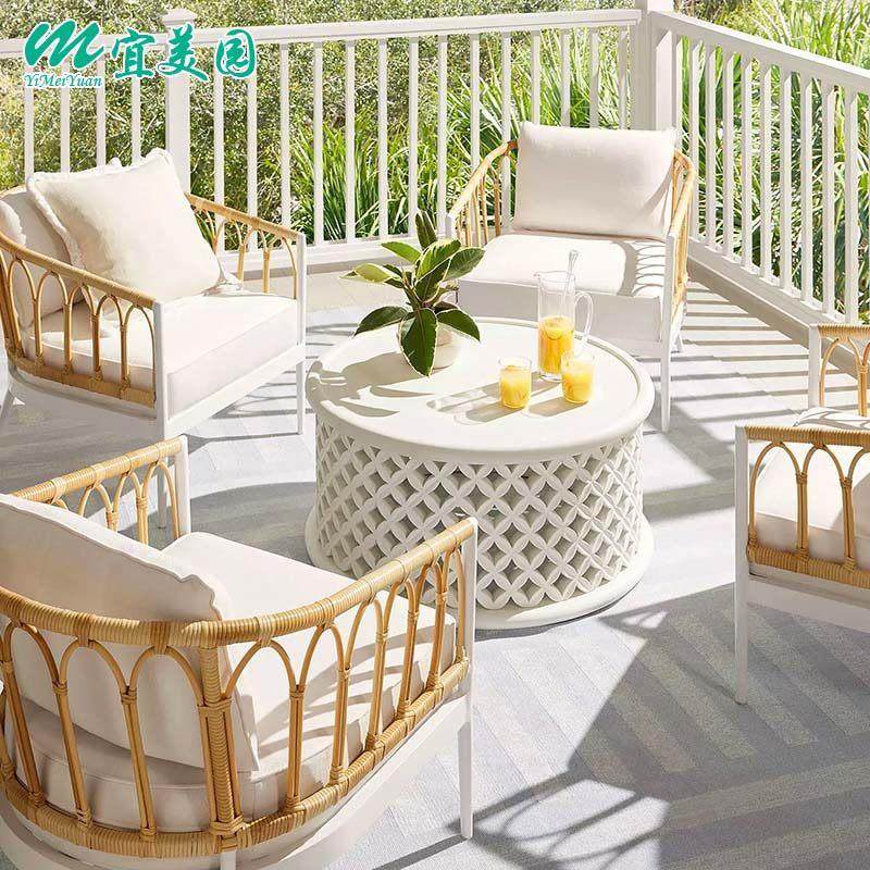 北欧户外沙发茶几组合民宿庭院藤编藤椅酒店室外花园休闲 家俱,住宅家具,户外沙发,淘宝优惠券,粉丝福利购,淘宝优惠卷
