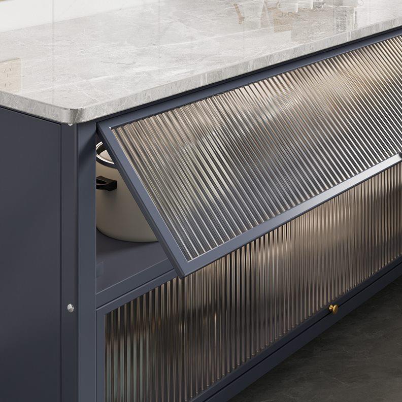 厨房岩板置物架落地多层收纳柜多功能微波炉烤箱切菜餐边储物柜子