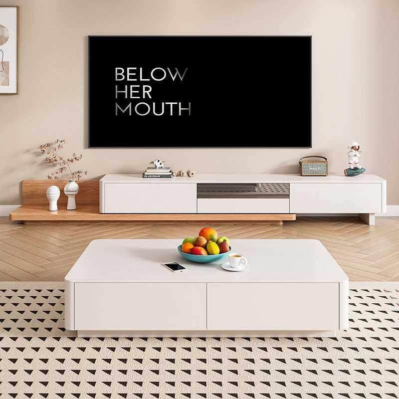 实木伸缩电视柜茶几组合玻璃门家用现代简约小户型北欧客厅电视柜,基础建材,装饰盖,淘宝优惠券,粉丝福利购,淘宝优惠卷