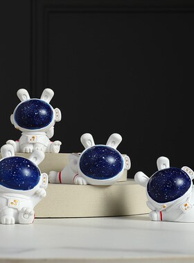 速发摆航员星空人宇件小太空兔风家居装饰汽车内饰树脂摆件