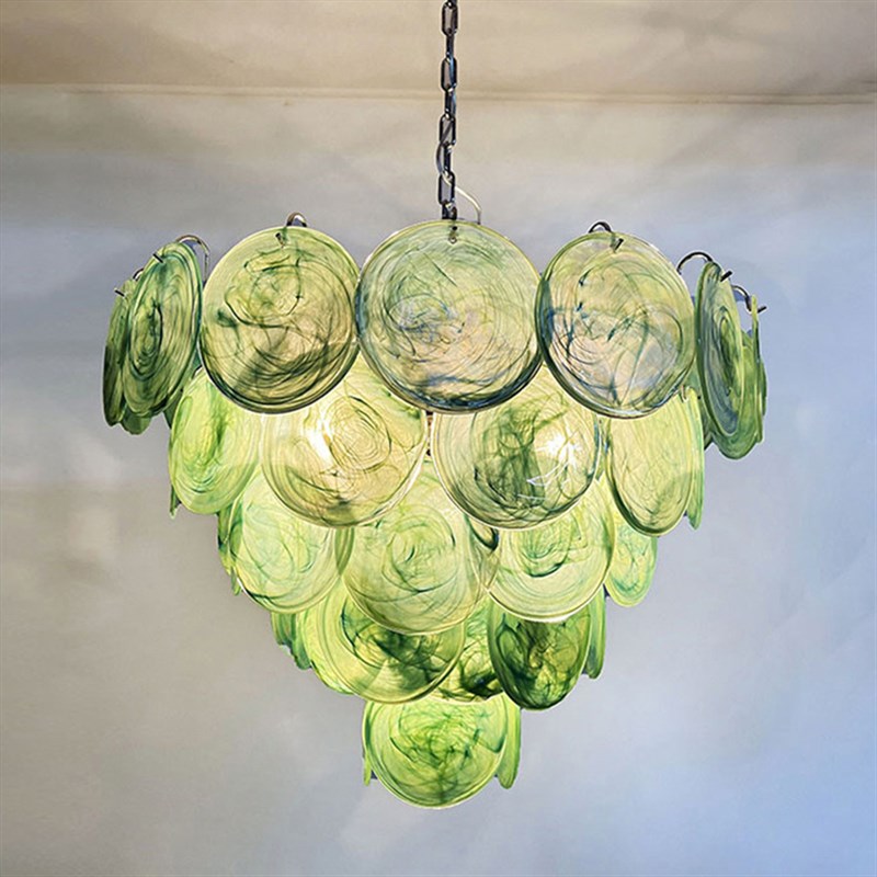 速发吊式设计师玻璃意灯酒店别墅客厅餐厅氛围感艺术造型圆形琉璃