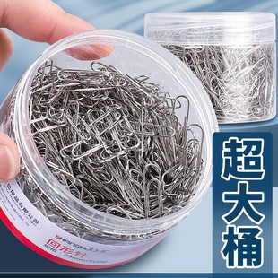 速发超大桶1000枚回纹针办公用品回纳针大号文回书签回型针收纹盒