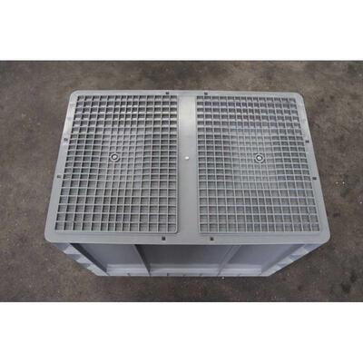 大号塑料箱子4644灰色物流箱周转筐600*400*450