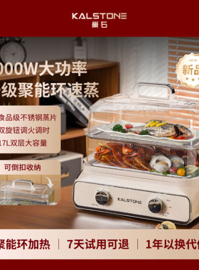 巢石N4新款电蒸锅速蒸锅多功能家用大容量多层炖蒸一体早餐机