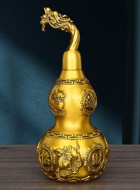 热销黄铜葫芦摆件八卦挂件开口空心龙头招财麒麟貔貅福禄玄关开业